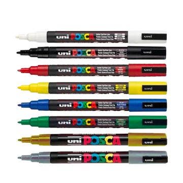 Uni posca punta fine 8 pezzi in 8 colori