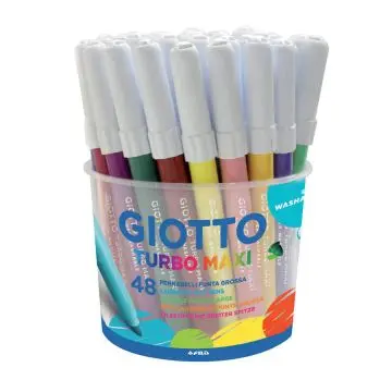 Pennarelli turbo maxi color giotto - 48 pezzi in 12 colori