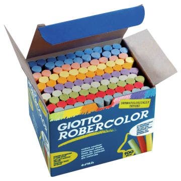 Gessi per lavagna giotto robercolor - 100 pezzi 10 colori