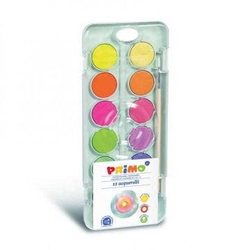 Acquerelli fluo e metal primo - 12 pastiglie
